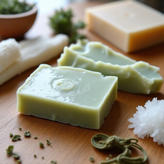 Naturlige ingredienser og håndlaget såpe i vårt verksted