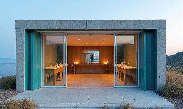 Eksteriør av German Bunker i Oslo, hjemmet til FjordBloom Cosmetics